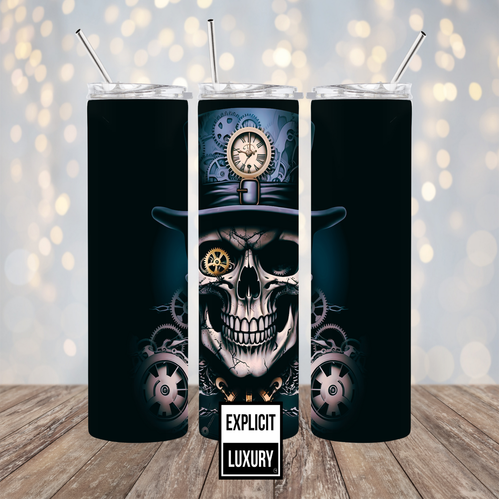SteamPunk Gear Eye Tumbler 20oz Skinny